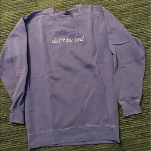 Purple Scotty Sire Don’t Be Sad Crewneck